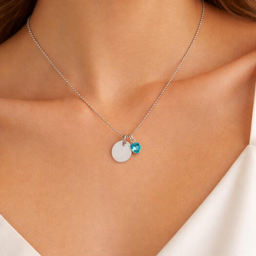 Colgante Plata  y Turquise Personalizado