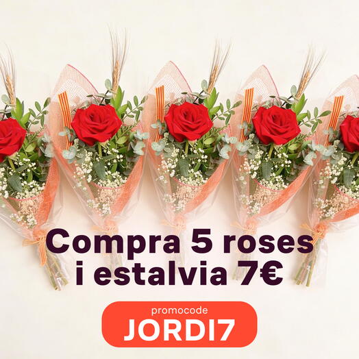 5 rosas para San Jordi