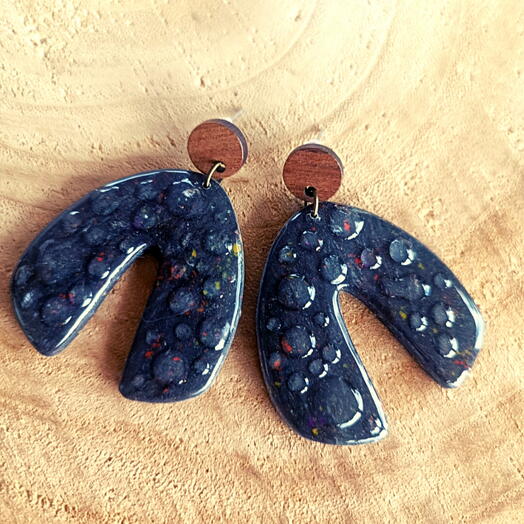 Pendientes artesanos Black