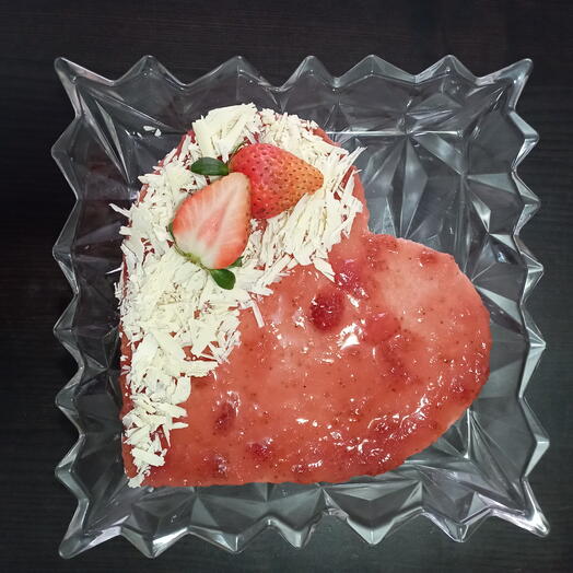 Tarta de queso de fresas