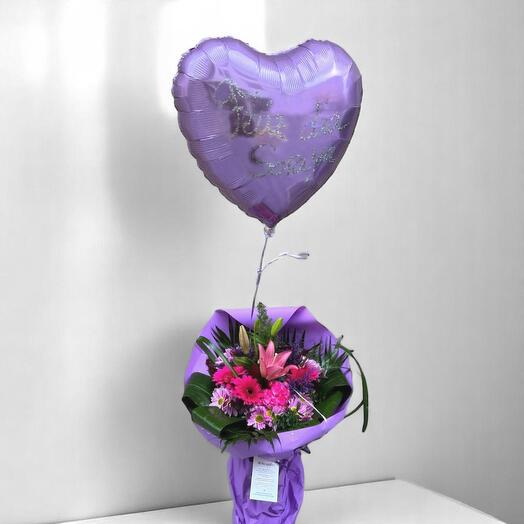 heart balloon bouquet