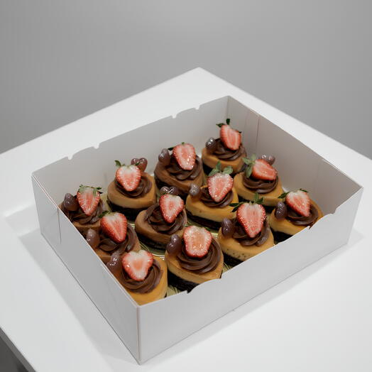 Caja de 12 Chocoflan individual of Heart