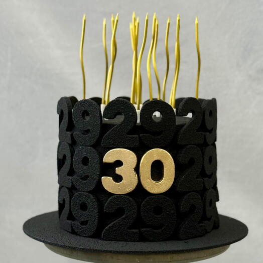 Tarta 30 Aniversario Black Gold