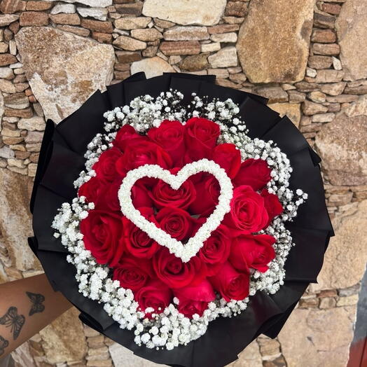 Ramo con corazon de paniculata