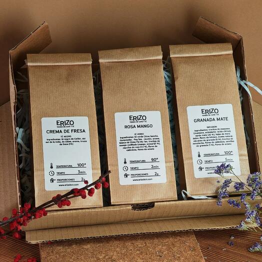 Set de Te pequeno Crema fresa, Rosa Mango, Granada Mate