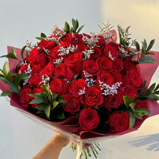 Ramo con 50 rosas rojas