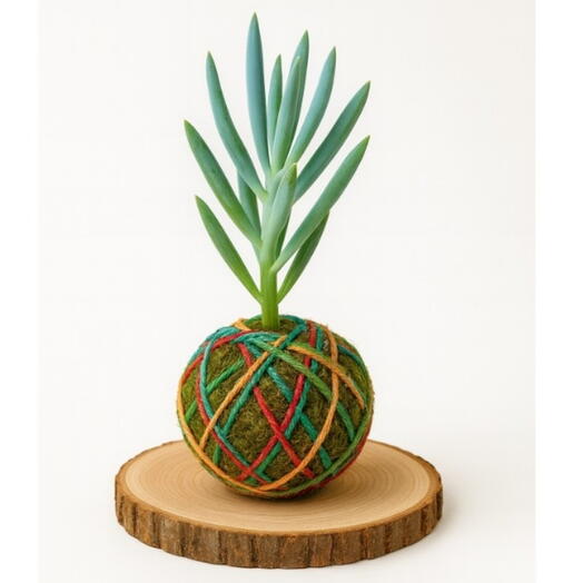 Kokedama Senecio Serpens