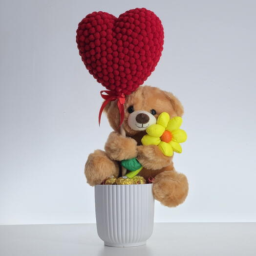 Maceta Dulce Flor corazon