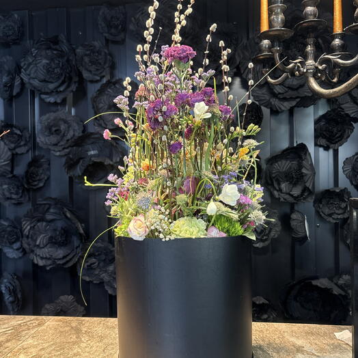 Composicion con flores secas