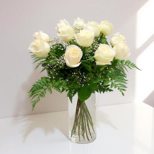 Ramo 12 Rosas blancas