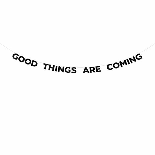 Girnalda de papel COSAS BUENAS ESTÁN POR VENIR