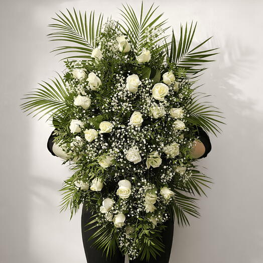 Croix Florale Blanche Consuelo