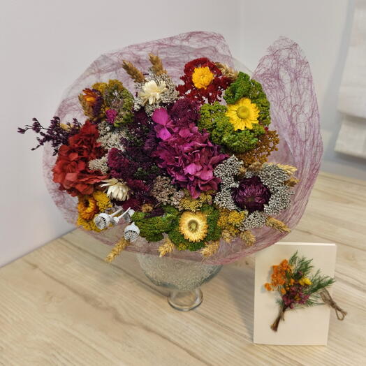 Ramo multicolor de flor preservada – Entrega inmediata