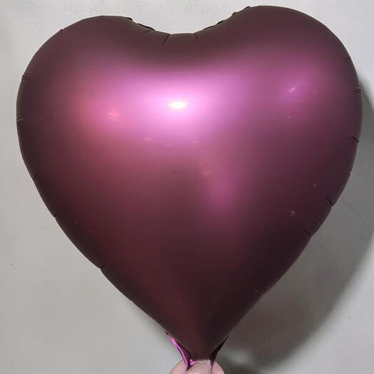 Globo corazon metalico fucsia