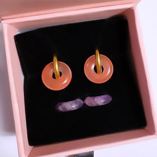 Pack de pendientes CUARZO ROJO + AMATISTA