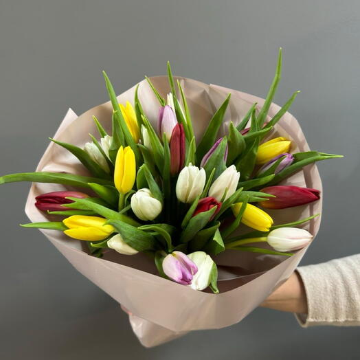 35 tulipanes mix