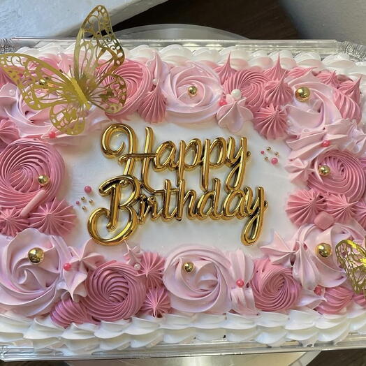 Tres Leches "Golden Rose" ( Rectangular 12,2x8,2pulgadas)