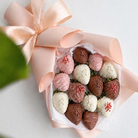 bouquet de luxe au chocolat et à la fraise