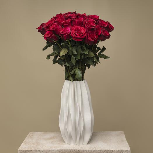 Bouquet of 50 red panter roses