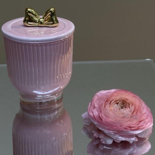 Vela Lazo con perfume-Agua de rosas