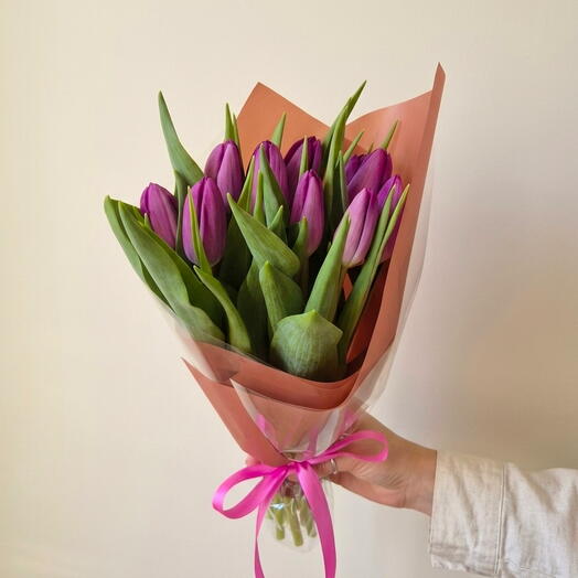 Ramo de tulipanes rosa-fucsia