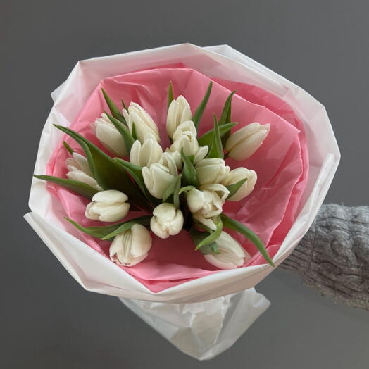 15 tulipanes blancos