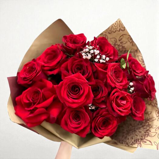 Ramo de 21 rosa roja