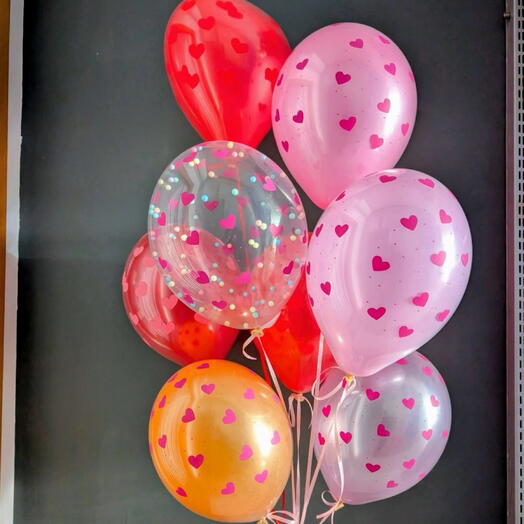 8 globos de latex con helio