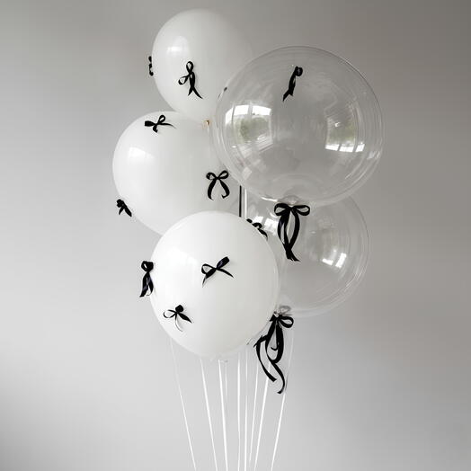 Conjunto de globos de helio con lazos