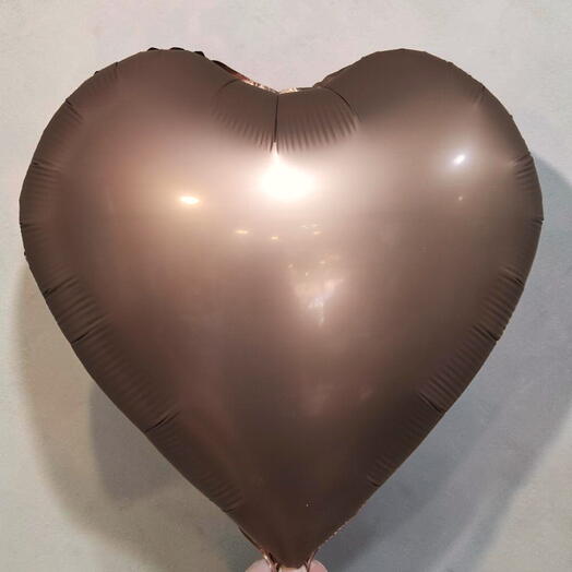 Globo corazon metalico Oro