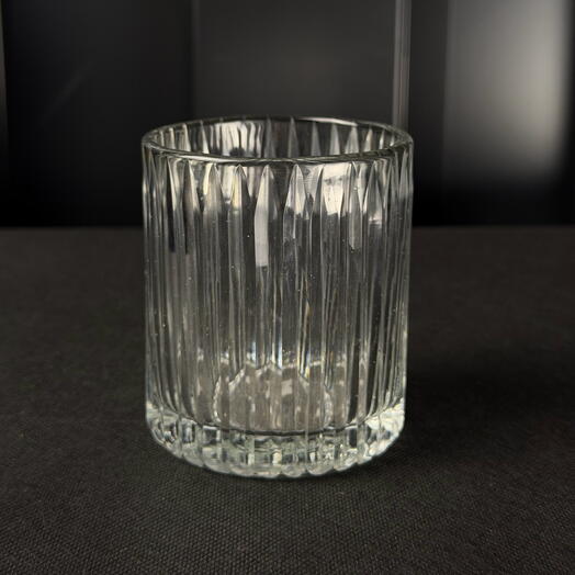 Cillindro vidrio tall. lineas vertz