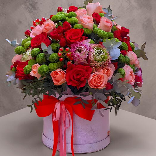 Gift box with flowers