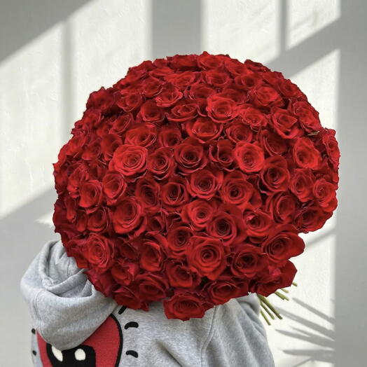 Ramo de 160 rosas rojas premium – Bouquet gigante romantico de lujo 60 cm