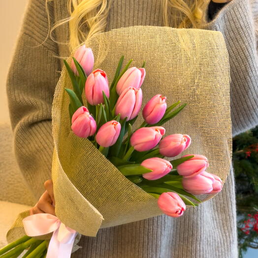 15 Tulipanes rosas