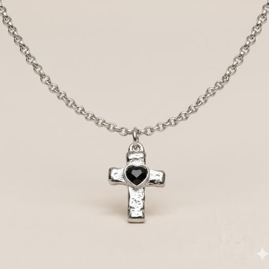 Cidade - Collar Cruz Plateado