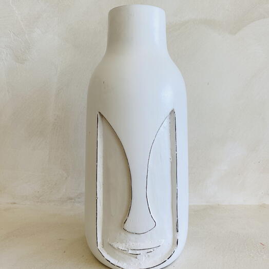 White Face Vase