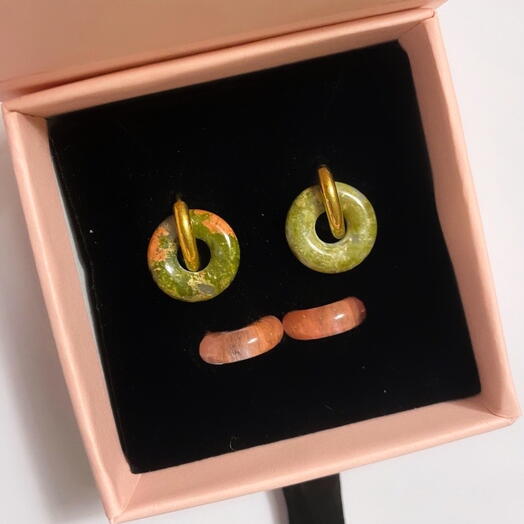 Pack de pendientes UNAKITA + CUARZO ROJO