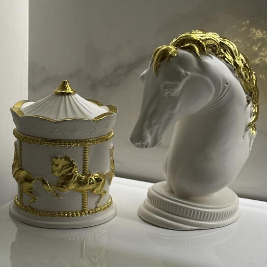 Vala aromatica de soja carrusel y figura caballo