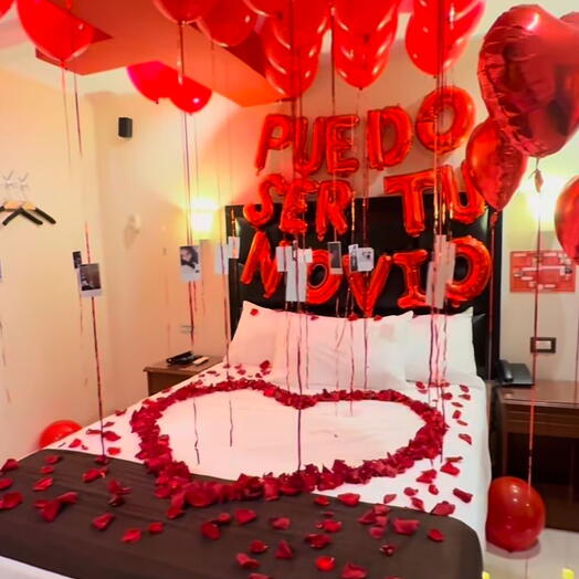 Decoracion habitacion san Valentin