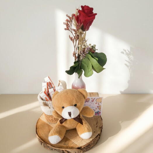 Momentos Dulces - Rosa, Peluche y Chocolates