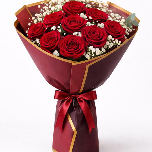 Romantic Bouquet – 9 Red Roses