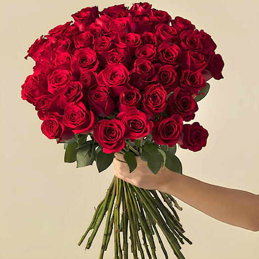 50 fred roses 70 cm steem