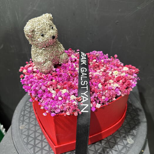 Box with baby's breath