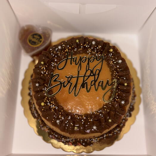 Chocoflan sweet round con dulce de leche