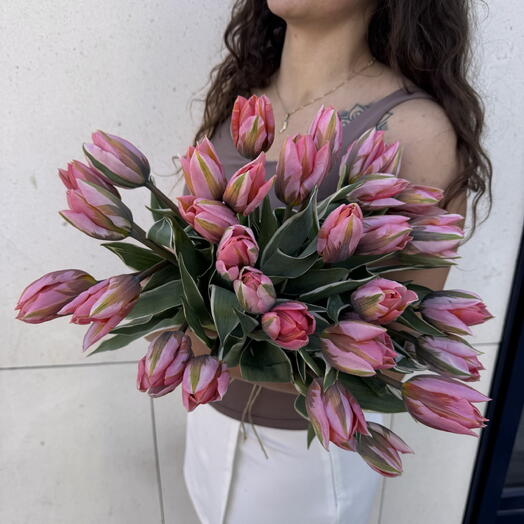 Sweet Pink Tulips Bouquet