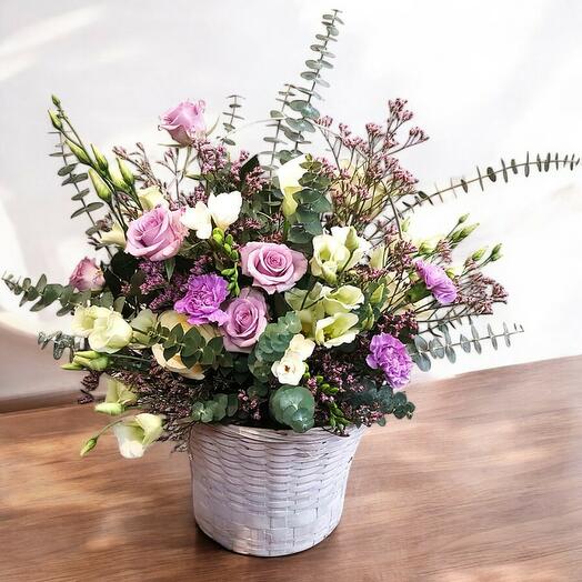 Cesta de flores moscu