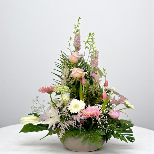 Base Athena con flores