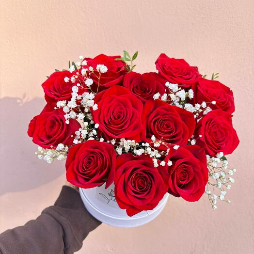 Caja de rosas red love