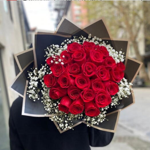 Precioso ramo de 40 rosas