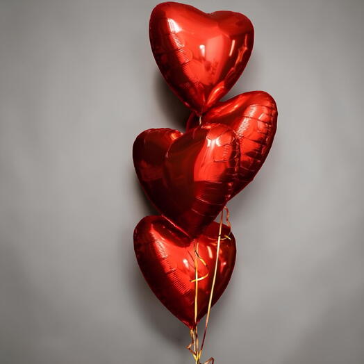 Globos Corazones rojos